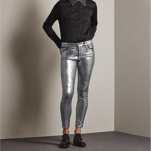 AG Farrah Skinny Ankle in Iced Silver